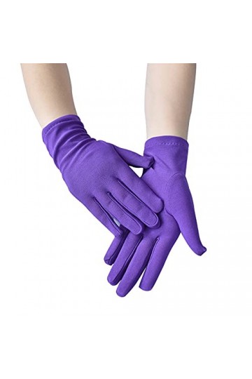 Roytil Gants Solides Mode cérémonie Femmes Danse Courte Stretch Couleur Accessoire Gants Mitaines Hommes Hiver Chaud Color :