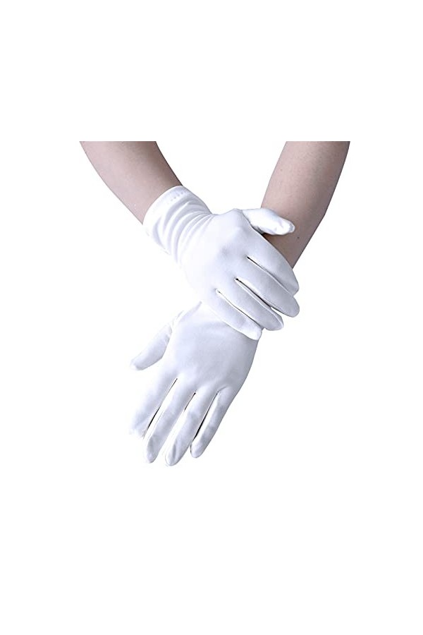 Roytil Gants Solides Mode cérémonie Femmes Danse Courte Stretch Couleur Accessoire Gants Mitaines Hommes Hiver Chaud Color :