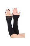 Roytil Bras Manches Dentelle Faux Manches Gants tricotés Ensemble Chaud Long Demi Femmes Doigt Gants Mitaines Hommes Hiver Ch