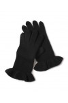 Gants dhiver Thermiques en Tricot de Cachemire pour Femme, Doux Chauds Gants à Cinq Doigts avec Poignet à Volants, Mode 100%