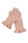 Gants dhiver Thermiques en Tricot de Cachemire pour Femme, Doux Chauds Gants à Cinq Doigts avec Poignet à Volants, Mode 100%
