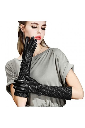 HUDJX Gants imperméables pour Femmes Longs avec Velours pour Garder au Chaud Mitaines dhiver pour Conduire des activités de 
