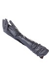 Gants longs en cuir pour femme Gris foncé Gants dhiver en peau de mouton Gants chauds pratiques Gris clair 8