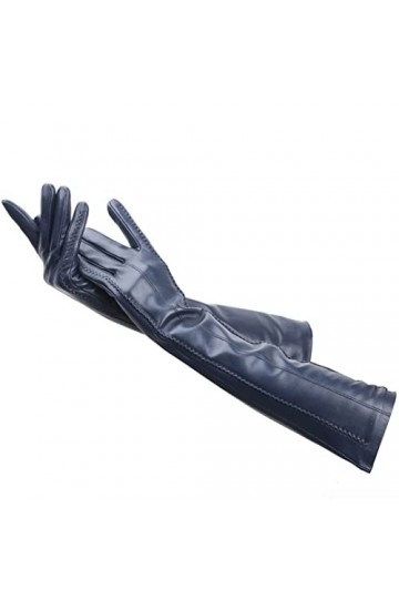 Gants longs en cuir beige tendance, gants longs en cuir de haute qualité pour femme, gants dhiver en peau de mouton pour fem