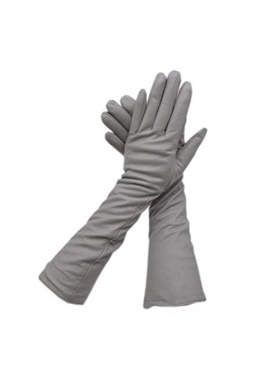 Gants dhiver pour femme en cuir de mouton épais 40 cm