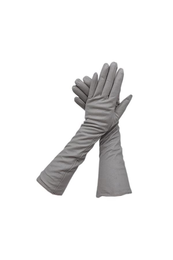 Gants dhiver pour femme en cuir de mouton épais 40 cm