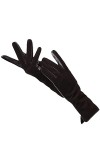 Gants dhiver chauds en cuir pour femme - Gants longs pour femme, marron foncé, XS
