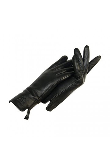 Gants dhiver en cuir véritable pour femme - Chaudes - Douces - En laine de cerf - Doublure plate - Mitaines hautes et courte