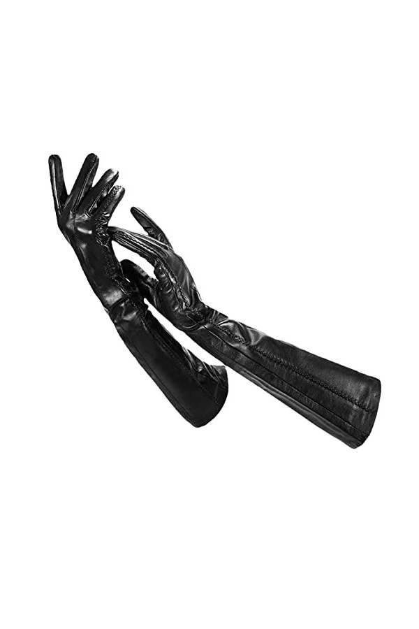 Gants dhiver en cuir de 50 cm de long, gants en cuir pour femmes, protection contre le froid, gants dhiver pour femmes, sty