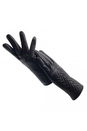 Gants dhiver tendance en peau de mouton pour femme - Noir - Pour la conduite et lhiver