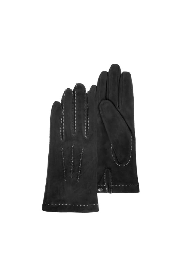 Isotoner Gants femme cuir de chèvre surpicures - doublés soie
