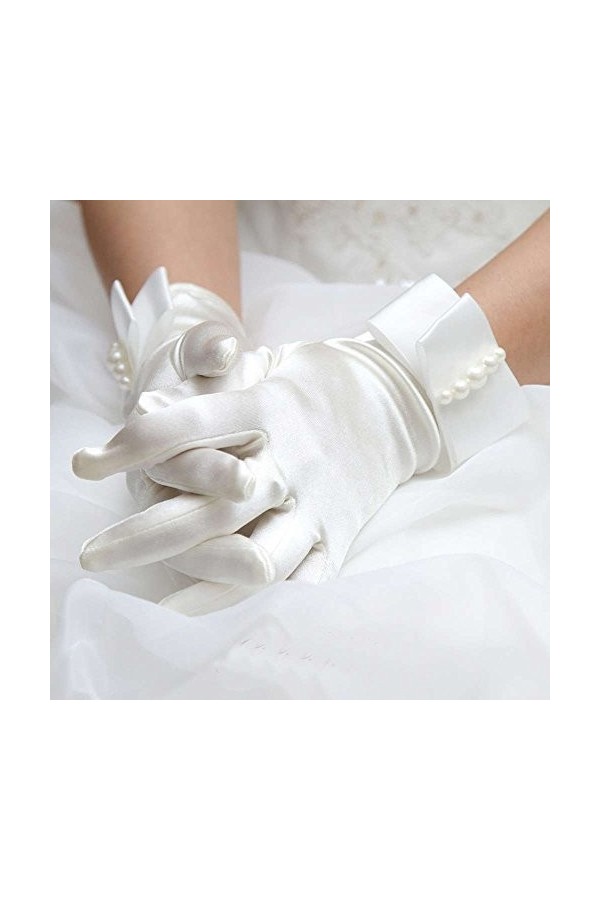 Roytil Gants Femme Gants de Mariée avec Belles Baguettes Gants de Dîner Gants Moufles Color : As Shown, Size : One Size 