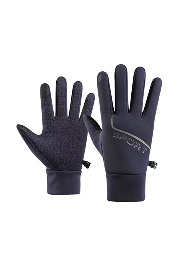 Hiver avec Boucle équitation Gants Chauds Velours Femmes Gants antidérapants Plus et Hommes Gants Mitaines Femmes Color : Bl
