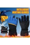 Gants de moto pour homme et femme - Gants chauffants pour la randonnée, lhiver et le ski - Imperméable - Électrique à lécra