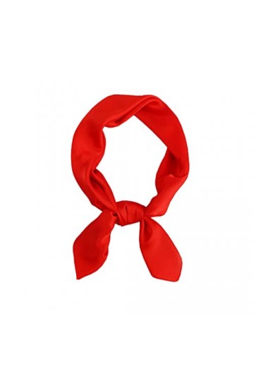 KOOYOL Foulard Carré Femmes Square Motif dImpression Satin de Soie Bandanas Cheveux Bandeau Mouchoir Echarpe Carré