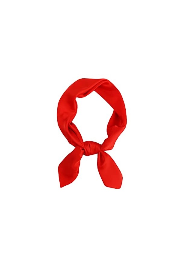 KOOYOL Foulard Carré Femmes Square Motif dImpression Satin de Soie Bandanas Cheveux Bandeau Mouchoir Echarpe Carré