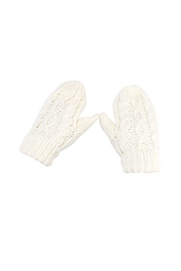 Femmes Plus Chaud épaissir tricoté Doigt Thermique Gants de Ski Mitaines Mitaines Femmes Color : Gray, Size : One Size 