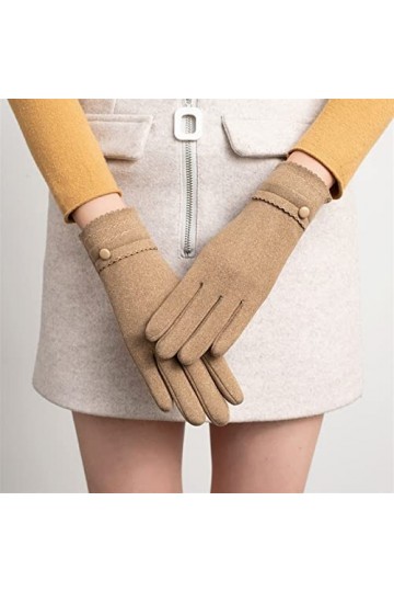 Gants dhiver Gants dhiver Écran Tactile Chaud Équitation Coupe-Vent Interne en Peluche Warm Catch Gants de Velours Femmes G