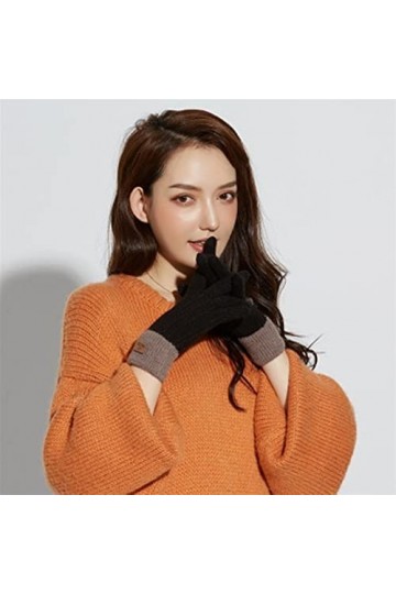 LZQPEARL Gants de Dames tricotés en Cachemire Automne et Hiver Chaud extérieur et Velours Velours Gants épais Gants de Dames 