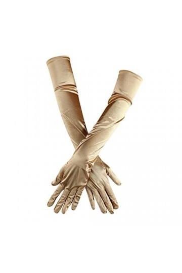 Roytil Satin Long Gants Doigt Femmes Gants De Danse De Mariée Longueur Coude Mitaines for Femmes Temps Froid Chauffé Hiver C