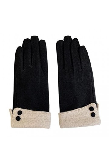 LZQPEARL Gants de Laine Chaudes for Femmes for Sports Hiver Double Couche épaisse et Velours Velours Cyclisme Complet Doigt T