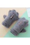TWDYC Femmes Hiver Garder Chaud Mignon Joli Dessin animé Bear Patte Pattes Gants de Style Japonais Plus Velours intérieur épa