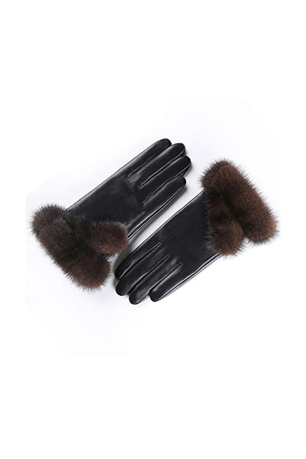 LUOXUEFEI Gants Hiver Femmes Écran Tactile Gants Chauds Femme Plus Peluche Épaisse Poignets en Peluche Gants