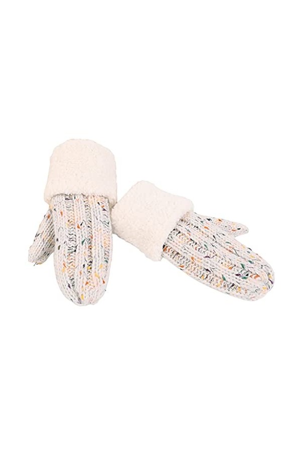 Cat in black Gants en tricot mignons avec doublure chaude - Gants thermiques pour femmes - Gants doux et confortables pour l