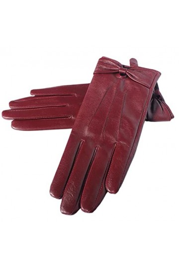 Gants Femme Gants En Cuir Automne Et Hiver Gants Pour Femmes Mitaines Chaudes En Cuir De Chèvre Gris L
