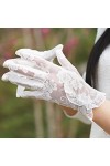 TWDYC Gants à écran Tactile de la Dentelle, Protection Solaire Summer Dames Anti-Ultraviolet Conduite et Conduite antidérapan