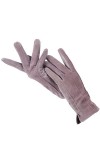 Aolity Gants dhiver Touch Gants Couleur Hiver Femme Gants en Cuir Daim Véritable