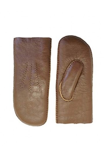 YISEVEN Femme Hiver Gants en Moufle en Cuir Peau de Mouton Véritable de Luxe Chaud Épais Doublure en Fourrure en Laine dAgne