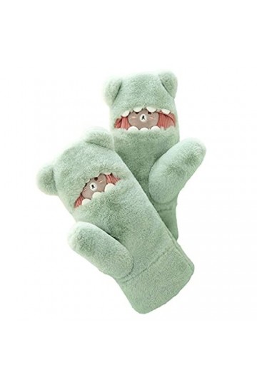 Cat in black Gants thermiques doux et confortables - Gants chauds dautomne et dhiver - Moufles dhiver mignonnes pour femme