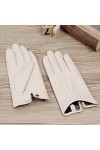 Raelf Gants en Soie Mesdames en Peau de Mouton en Cuir de Cachemire Doublure Gants première Couche Black Women Gants en Peau 