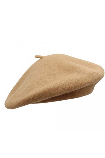 Umeepar Chapeau béret français en Laine Couleur Unie Chapeau dhiver pour Femme, Orange