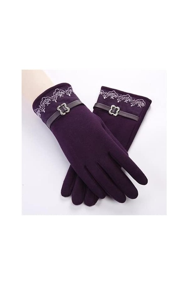 Jjshueryg Gants à écran Tactile Bowknot en Peluche pour Conduite et Cyclisme, Mitaines résistantes au Froid et au Chaud pour 