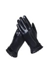 Femme En Gants DHiver Gants En Peau De Mouton Pour Femmes Coupe Vent Écran Tactile Gant En Cuir Féminin Mitaines DHiver Noi