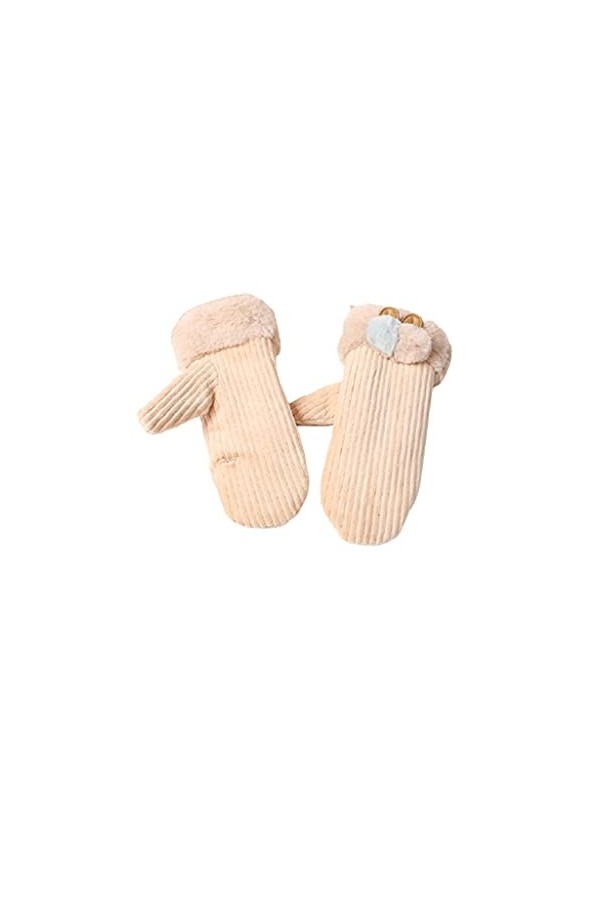 Cat in black Gants thermiques pour femmes - Gants doux dhiver - Mitaines mignonnes - Gants pour temps froid avec doublure en