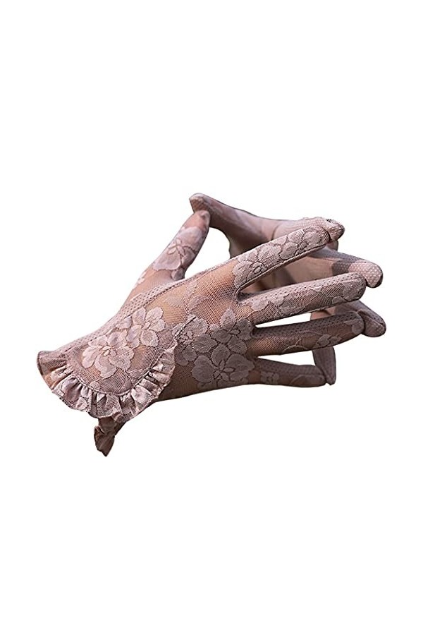 TWDYC Gants à écran Tactile de la Dentelle, Protection Solaire Summer Dames Anti-Ultraviolet Conduite et Conduite antidérapan