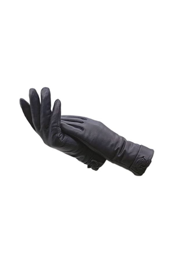 Gants dhiver pour femme en peau de mouton - Chauds, épais et super doux - Gants longs pour lautomne