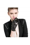 Gants Chauds Pour Femme Hiver Femmes Gants En Cuir Véritable Chaud Gants Filles Moufles En Cuir De Chèvre Noir L