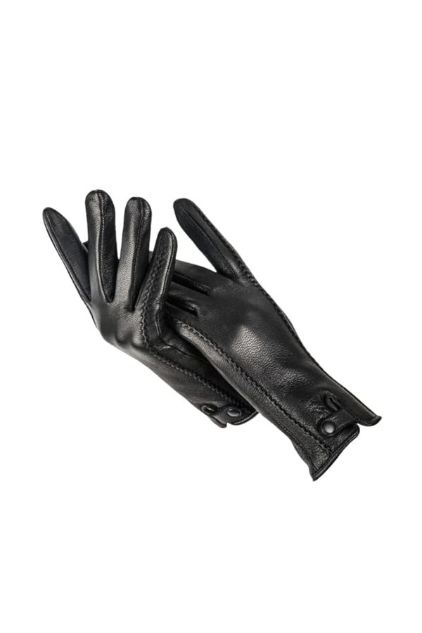 Fashion Buckskin Mittens Gants en cuir véritable pour femme Gants dhiver chauds pour femmes Gants de protection contre le fr