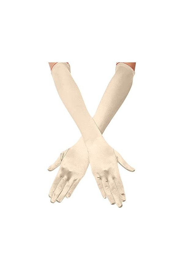 Roytil Longueur des années 1920 Doigt Nuptiale coude Femmes Long Satin opéra Gants de Danse Gants Gants Ski Gants Mitaines Ho