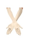 Roytil Longueur des années 1920 Doigt Nuptiale coude Femmes Long Satin opéra Gants de Danse Gants Gants Ski Gants Mitaines Ho