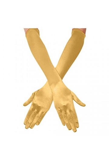 Roytil Gants Mitaines Hommes années 1920 mariée Satin Long Femmes Danse coudières opéra Longueur Doigt Gants Gants Color : G
