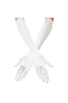 Roytil Gants Mitaines Hommes années 1920 mariée Satin Long Femmes Danse coudières opéra Longueur Doigt Gants Gants Color : G