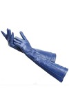 Gants multicolores pour femme, 50 cm de long, gants en cuir de mouton, gants dhiver pour femme, gardent au chaud