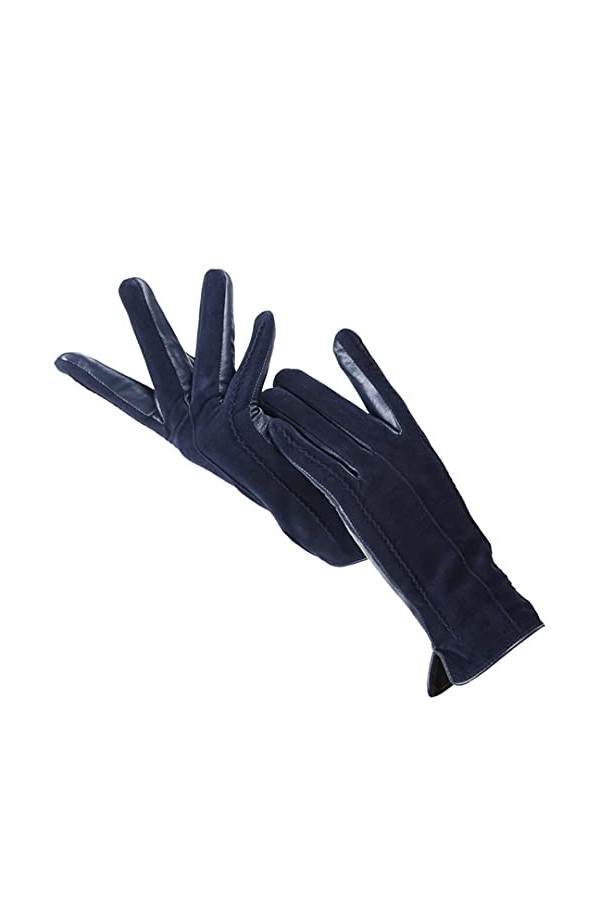 Gants dhiver en cuir pour femme - 50 % cuir - 50 % cuir - Gants pour femme