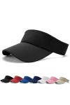 BLURBE Casquette Visière de Pare Soleil Réglable Unisexe Visière de Golf Tennis de Protection Solaire Chapeau Sport Hat pour 
