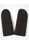 YISEVEN Femme Hiver Gants en Moufle en Cuir Peau de Mouton Véritable de Luxe Chaud Épais Doublure en Fourrure en Laine dAgne